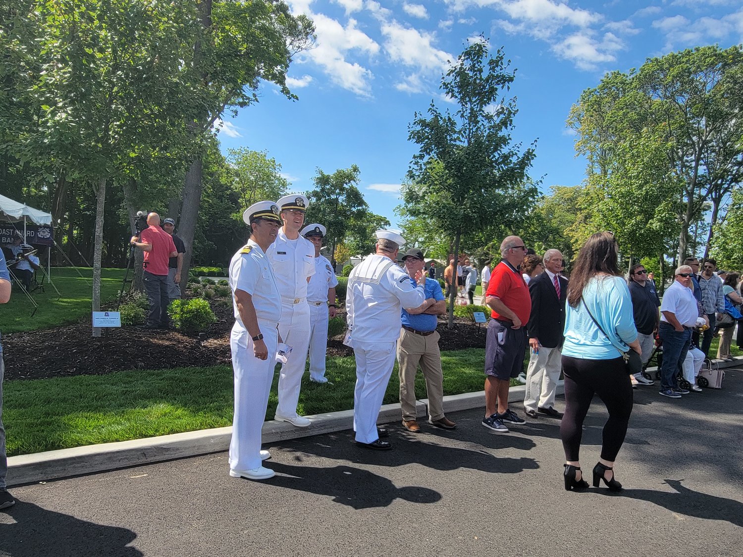 Current service members of the Navy were in attendance for the ceremony.